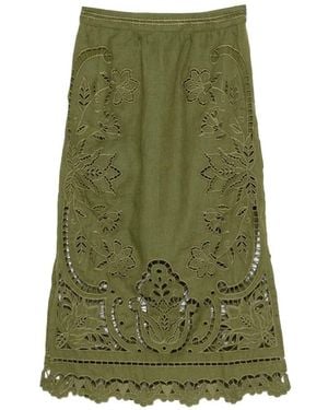 FARM Rio Majestic Garden Richelieu Skirt - Green
