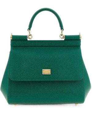 Dolce & Gabbana Sicily Small Bag Stampa Dauphine - Green
