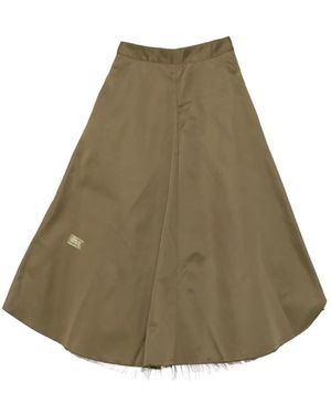Song For The Mute Long Twisted Skirt - Neutro