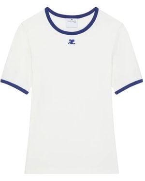 Courreges Reedition Contrast Tee - White