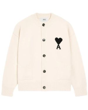 Ami Paris Adc Cardigan - Natural