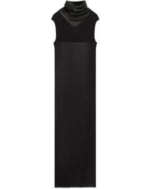 Lanvin Pleated Jersey Dress - Black