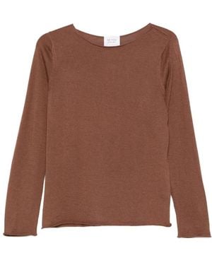 Be You Round Neck Collar Jumper - Brown