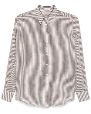Brunello Cucinelli Camicia A Rihe - Grigio