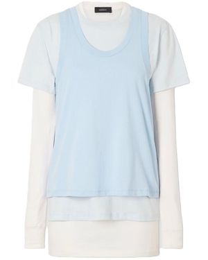 Wardrobe NYC Layered Tee Mini Dress - Blue