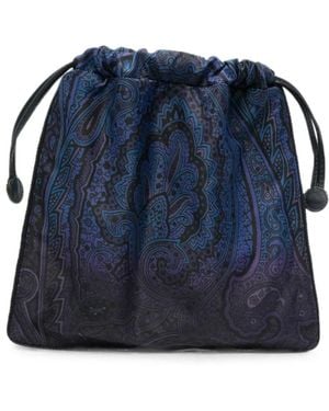 Etro Clutch Stampa Paisley - Blu