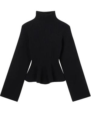 Rohe Ribbed Turtle Neck - Black