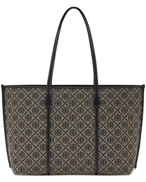 Tory Burch Perry Monogram Tote - Black