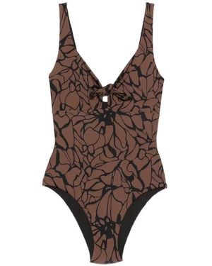 Fisico Reversible Swimsuit - Brown