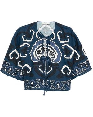 Sea Blasie Print Top - Blue