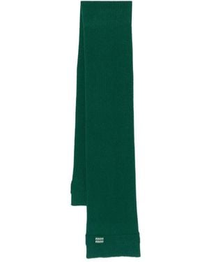 Miu Miu Ribbed Scarf - Green