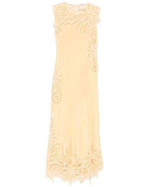Ulla Johnson Idra Lace-Detail Midi Dress - White