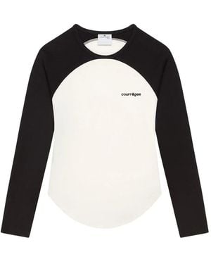 Courreges Rounded Hem Top - Black