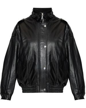 Michael Kors Leather Jackets - Black