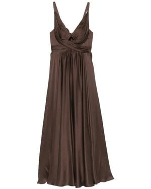 Zimmermann Draped Maxi Dress - Marrone