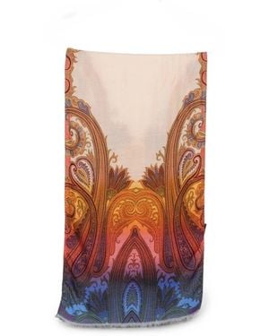 Etro Paisley Print Scarf - Orange