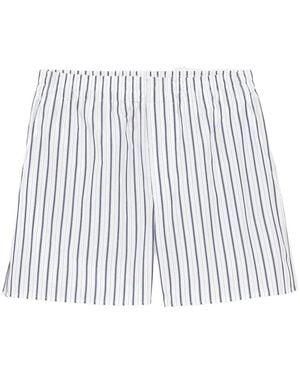 Ami Paris Cotton Elasticated Shorts - White