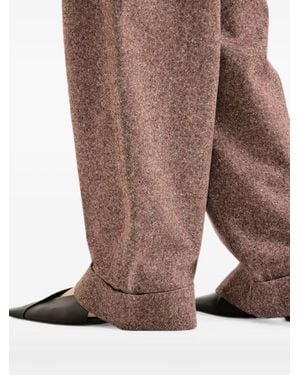 Brunello Cucinelli Pantalone Tweed - Marrone