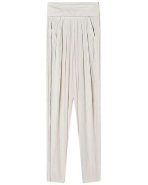 Lanvin High-Waisted Pants With Pleated Detailing And Side Pockets - White