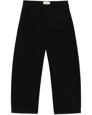 Nili Lotan Tribeca Barrel-Leg Trousers - Black
