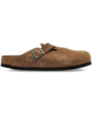Birkenstock Boston Sfb Dark Tea, Suede Leather - Brown