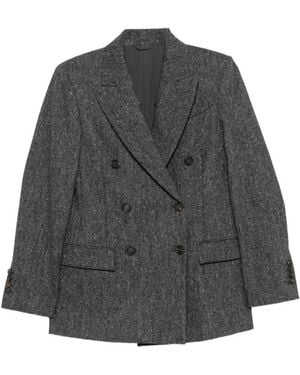 Brunello Cucinelli Double Breasted Jacket - Gray