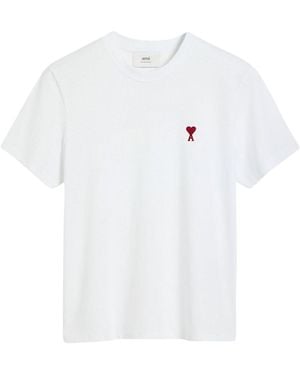 Ami Paris Monogram Organic Cotton T-Shirt - White