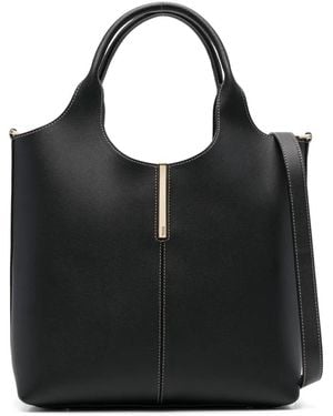 Tod's Small Leather Tote Shopping Bag - Black