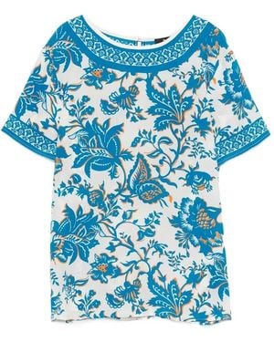 Etro Floral-Print Blouse - Blue