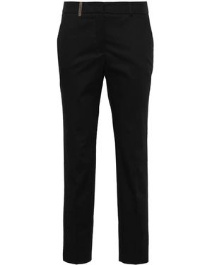 Peserico Pantaloni Slim Crop - Nero