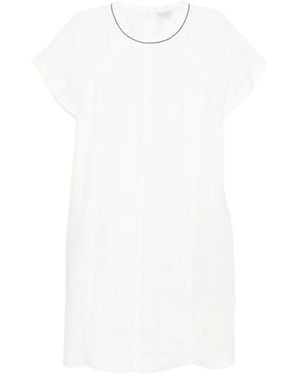 Brunello Cucinelli Short Sleeve Dress - White