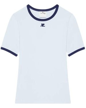 Courreges Reedition Contrast Tee - Blue