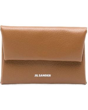 Jil Sander Suede Leather Wallet - Brown