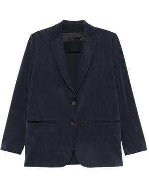 Rrd Cupro Boyfriend Jacket - Blu