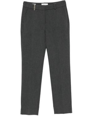 Peserico Straight-Leg Tailored Trousers - Grey