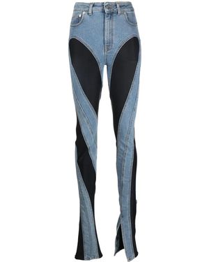 Mugler Jeans Skinny Bicolore - Blu