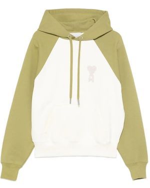 Ami Paris Two Tone Sweatshirt - White