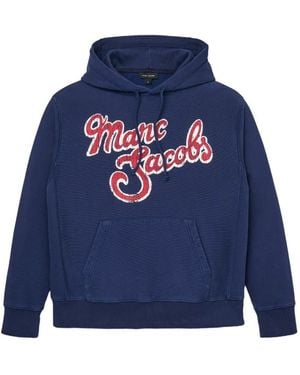 Marc Jacobs Logo-Print Hoodie - Blue