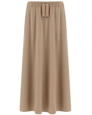 Herno Resort A-Line Maxi Skirt - Natural
