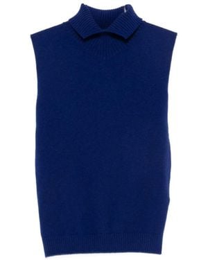 Jil Sander Sleeveless Sweater - Blue
