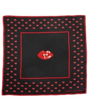 Marc Jacobs Lips Ptint Foulard - Black