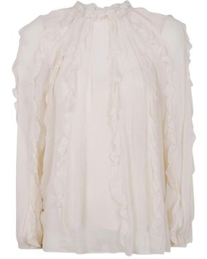 Zimmermann "Frill" Billow Blouse - White