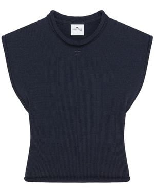 Courreges Cotton Knit Sleeveless - Blue