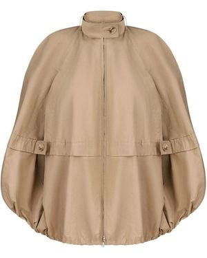 Litkovskaya Deconstructed Bomber-style Cape - Natural