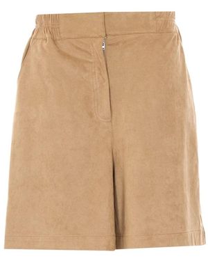 Urban Code Faux Leather Shorts - Natural