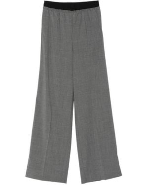 Alpha Studio Elasticated-waistband Pants - Grey