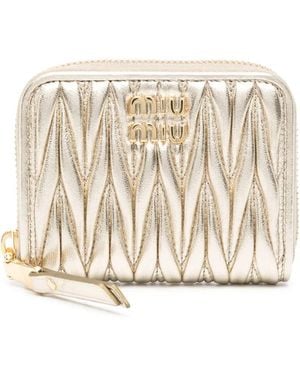Miu Miu Portacarte Metallizzato - Neutro