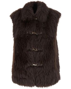 Urban Code Faux Fur Waist Coat - Black
