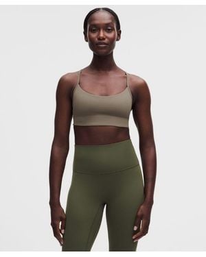 lululemon – Flow Y Sports Bra Light Support, A/B Cup Design – – Size Large - Green