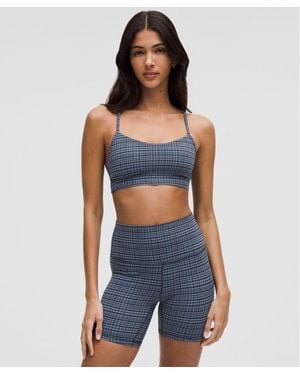 lululemon – Flow Y Sports Bra Nulu Light Support, A–C Cups – – Size 14 - Blue